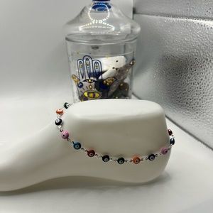 Bohemian Inspired Colorful Turkish‎ Evil Eye Ankle Bracelet NEW